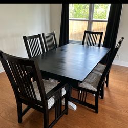 Black Wooden Table 