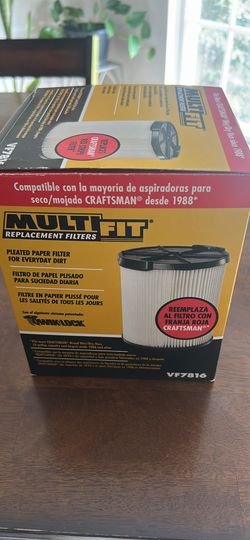 Multi-Fit VF7816 Replacement Filter for Craftsman Wet/Dry Vacs