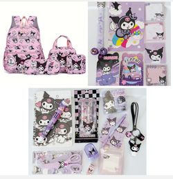 30 PCS Kuromi Back Pack Set BTS Stationary OVER $100 VALUE