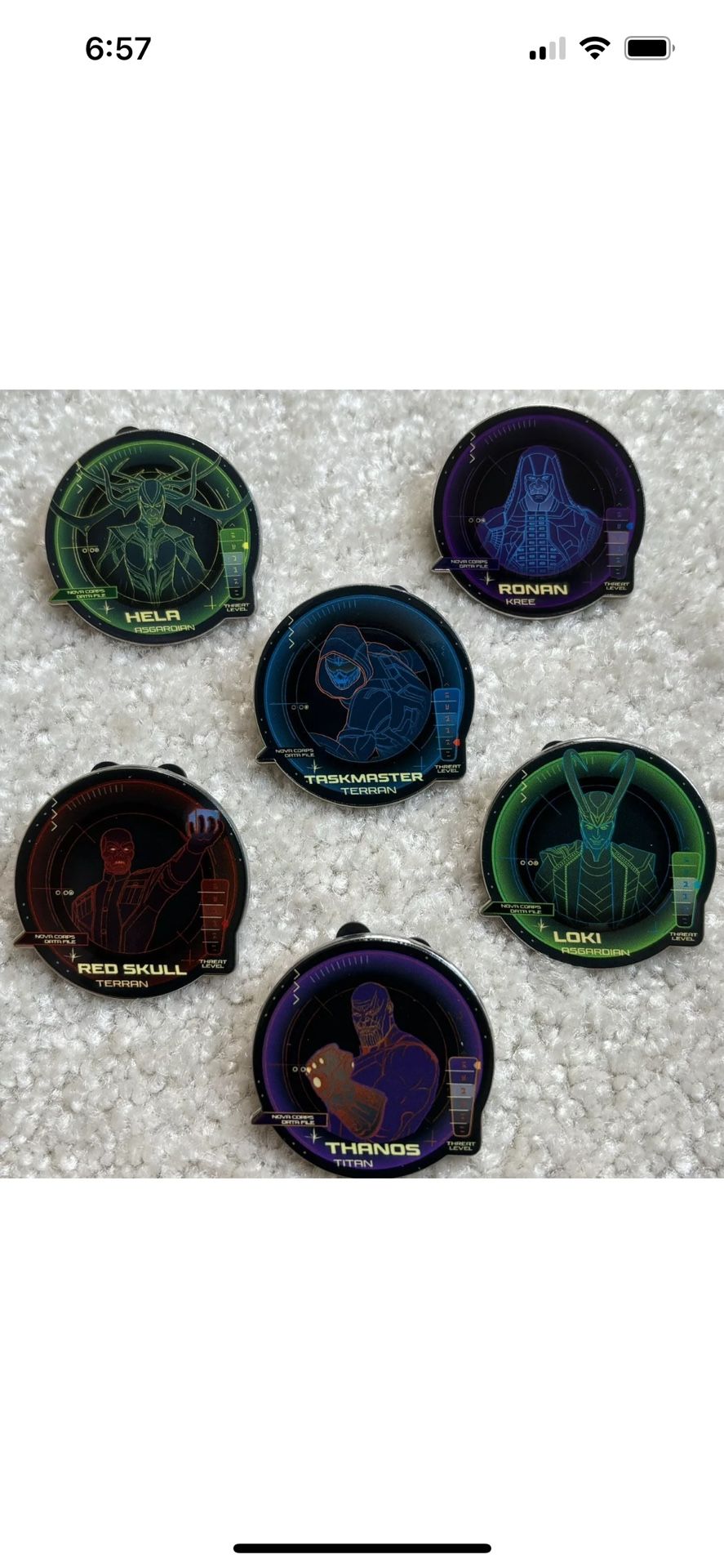 Disney Wonders of Xander Nova Corps Guardians Galaxy Mystery 6 Pin Set Epcot