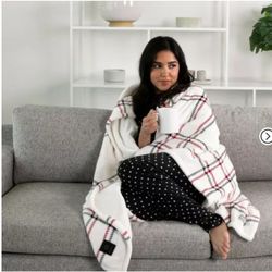 Brookstone Heated Cozy Throw open box new selling for only $20