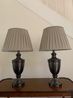 Pewter Lamp Set