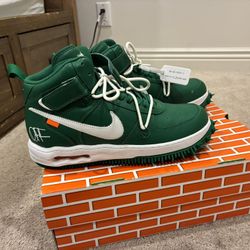 Off White Air Force 1 Mid Pine Green