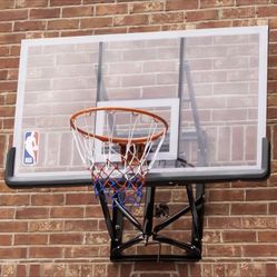 Wall-Mounted Basketball Hoop with Polycarbonate Backboard 54 Inch