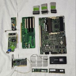 Compaq Deskpro EN PII Motherboard CPU Heatsink Ram Video Card more - $40