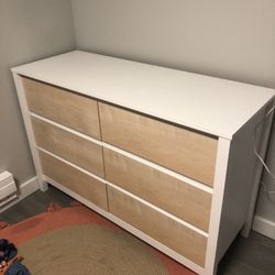White 6-Drawer Dresser