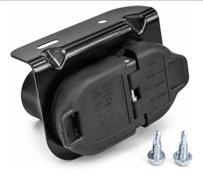 4/7 Pin Trailer Wiring Harness Connector Adapter Plug with Mounting Bracket
