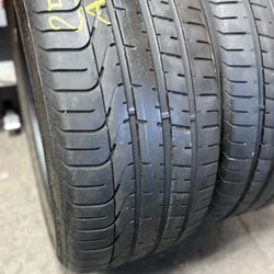 20” tires pirelli 255/35/20 semi new with free installation $130 both