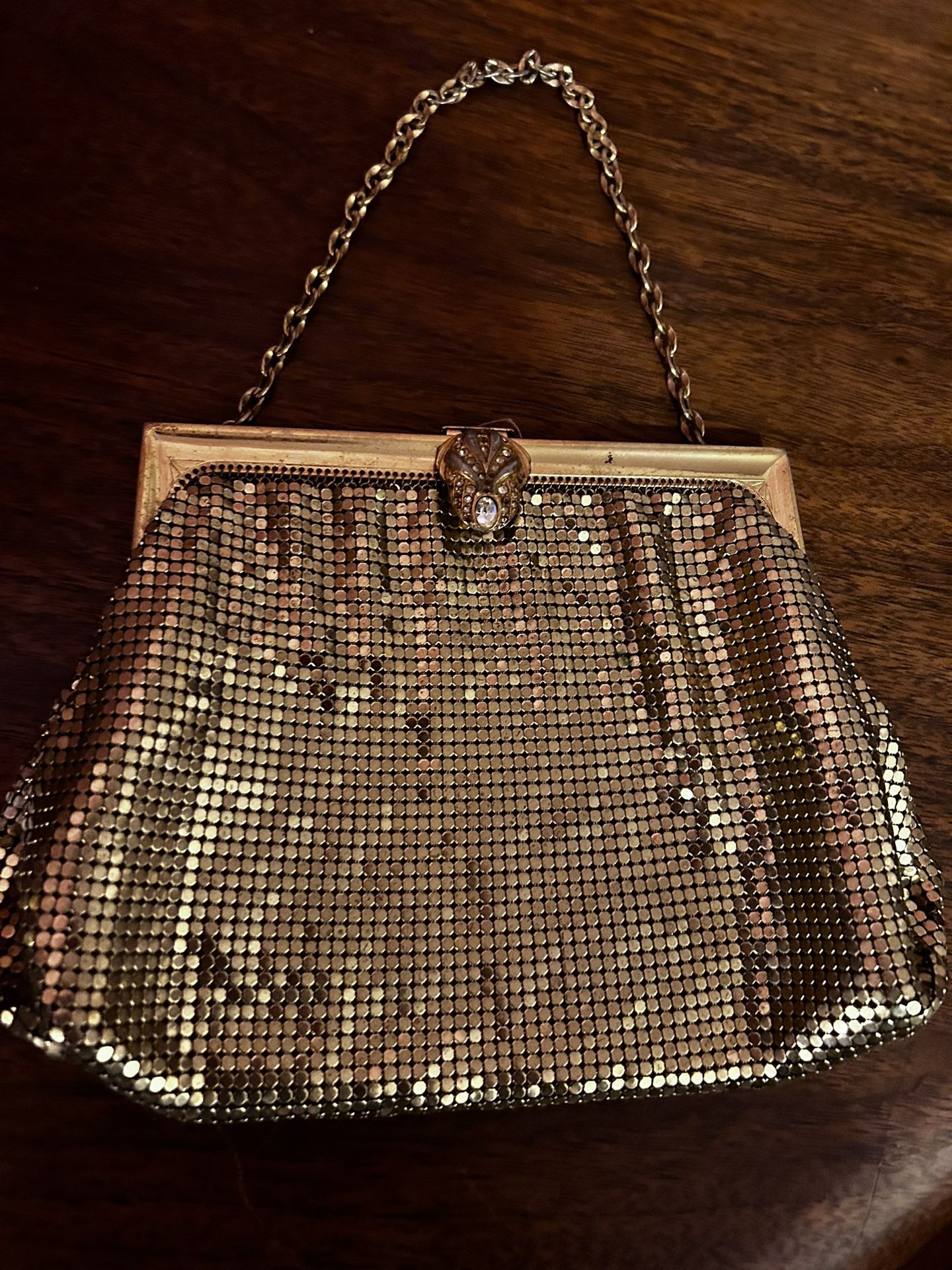 Vintage Whiting & Davis Gold Mesh Evening Bag