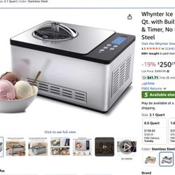 Whynter Ice Cream Maker w/built-in compressor