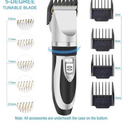 Dog Clippers,Low Noise Pet Clippers, Electric USB Rechargeable Dog Trimmers Clippers,Professional Heavy Duty Cordless Dog Grooming Clippers Kit for Sm