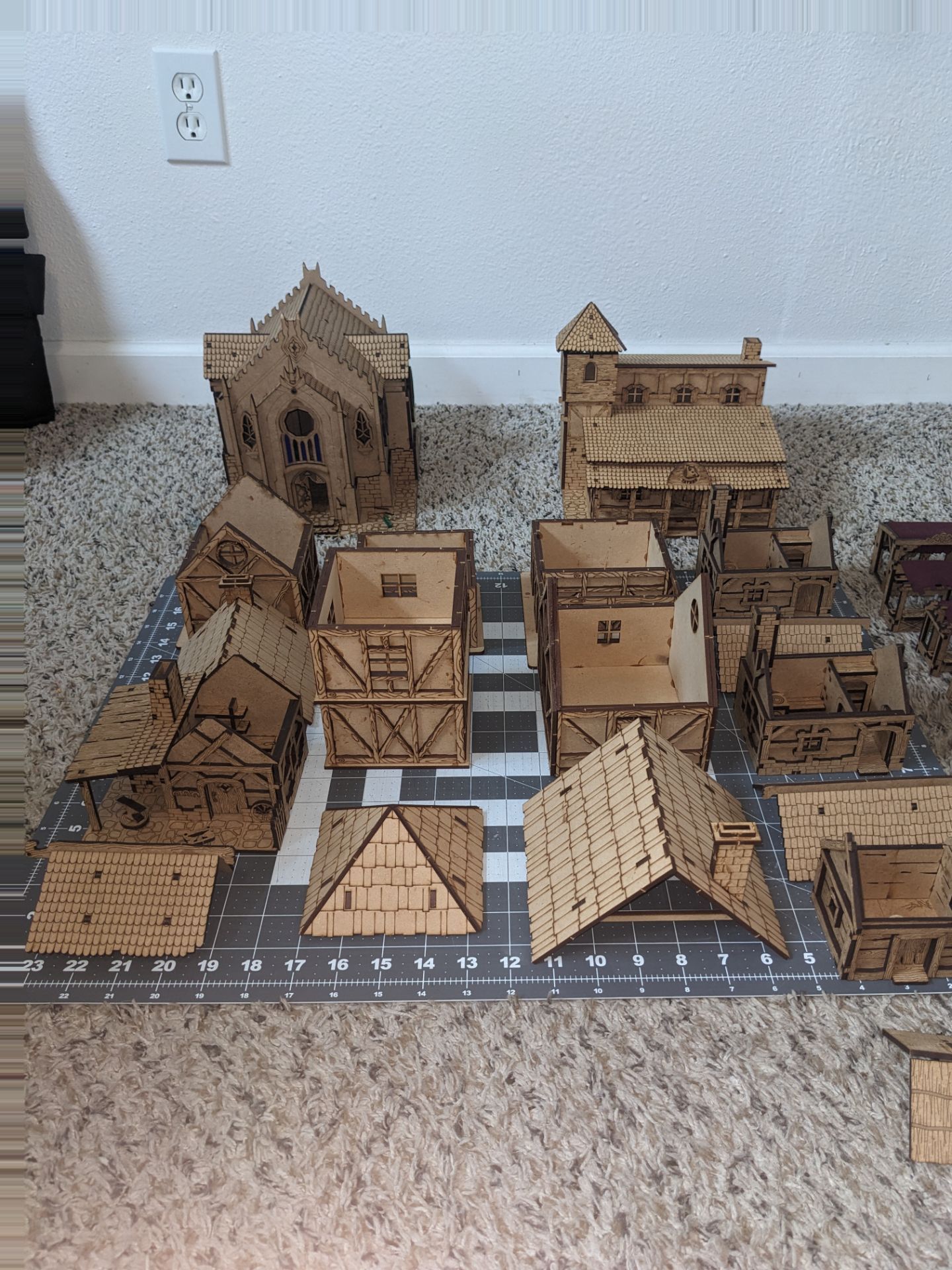 D&D, MDF, miniature terrain - 13 pieces