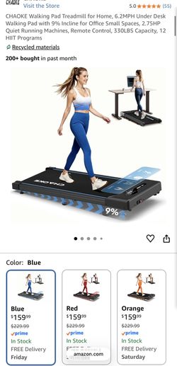 Brand New in Unopend box Walking Pad Treadmill – 9% Incline, 6.2 MPH, 2.75HP, 330LB