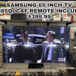SAMSUNG 65 INCH TV QN85Q0CAF REMOTE INCLUDED