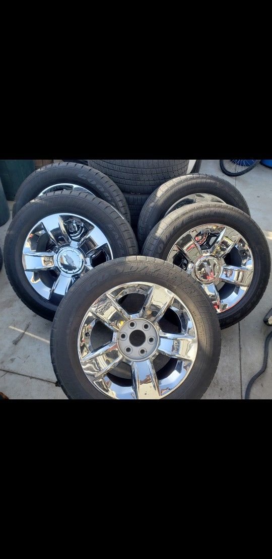 20” Chrome Chevy Tahoe Wheels/Rims W/GoodYear Tires