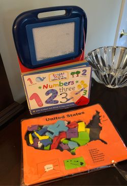 Toys - magnetic writing board - USA puzzle