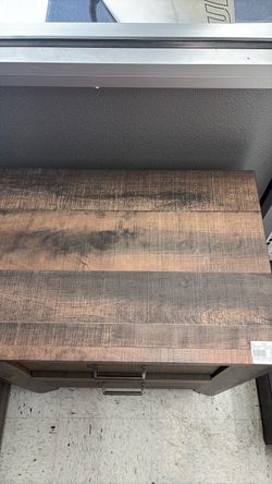 Rustic Brown Wood Dresser with Metal Handles
