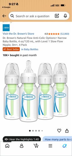 Dr brown 4-4oz bottles
