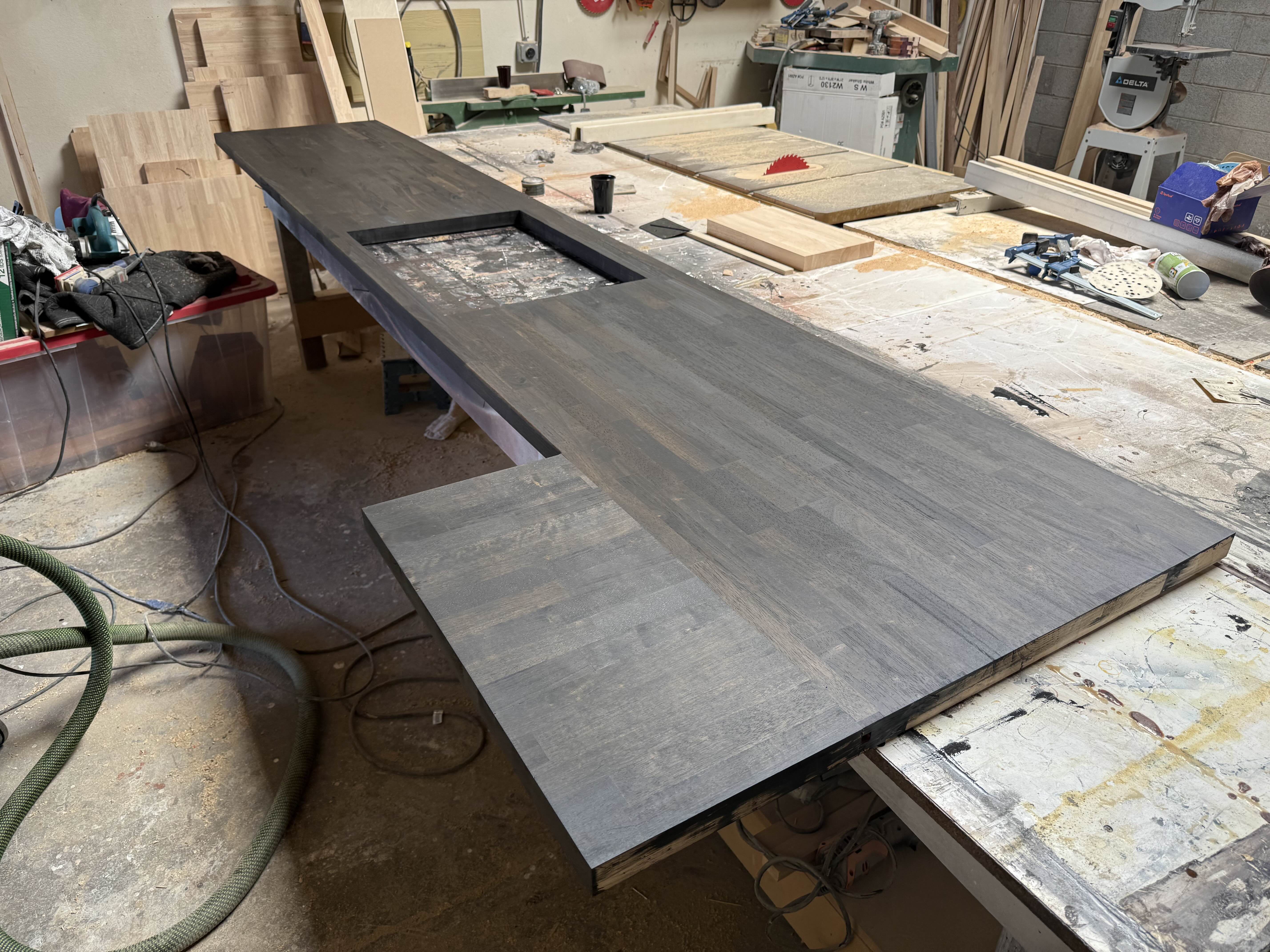 Butcher Block Countertop with Stain