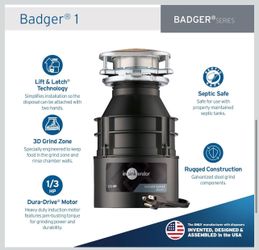  Garbage Disposal with Power Cord,