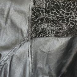 Black Suede And Leather Jacket 