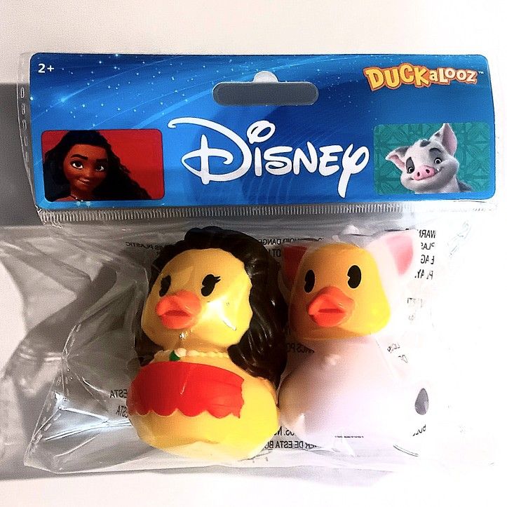 MOANA & PUA DUCKALOOZ | RUBBER DUCKS | DISNEY/JUST PLAY 2025 | NEW IN BAG | FACTORY SEALED