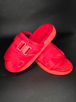 Dior Red Quilted Slide Sandals