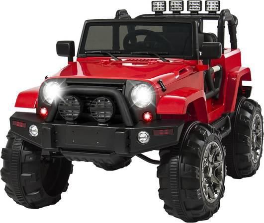 Kids 12V Ride-On Truck – Red – Battery Powered Toy Car w/ Remote Contr - $100