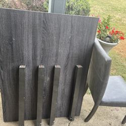 Grey Table Comes With 4 Chairs 