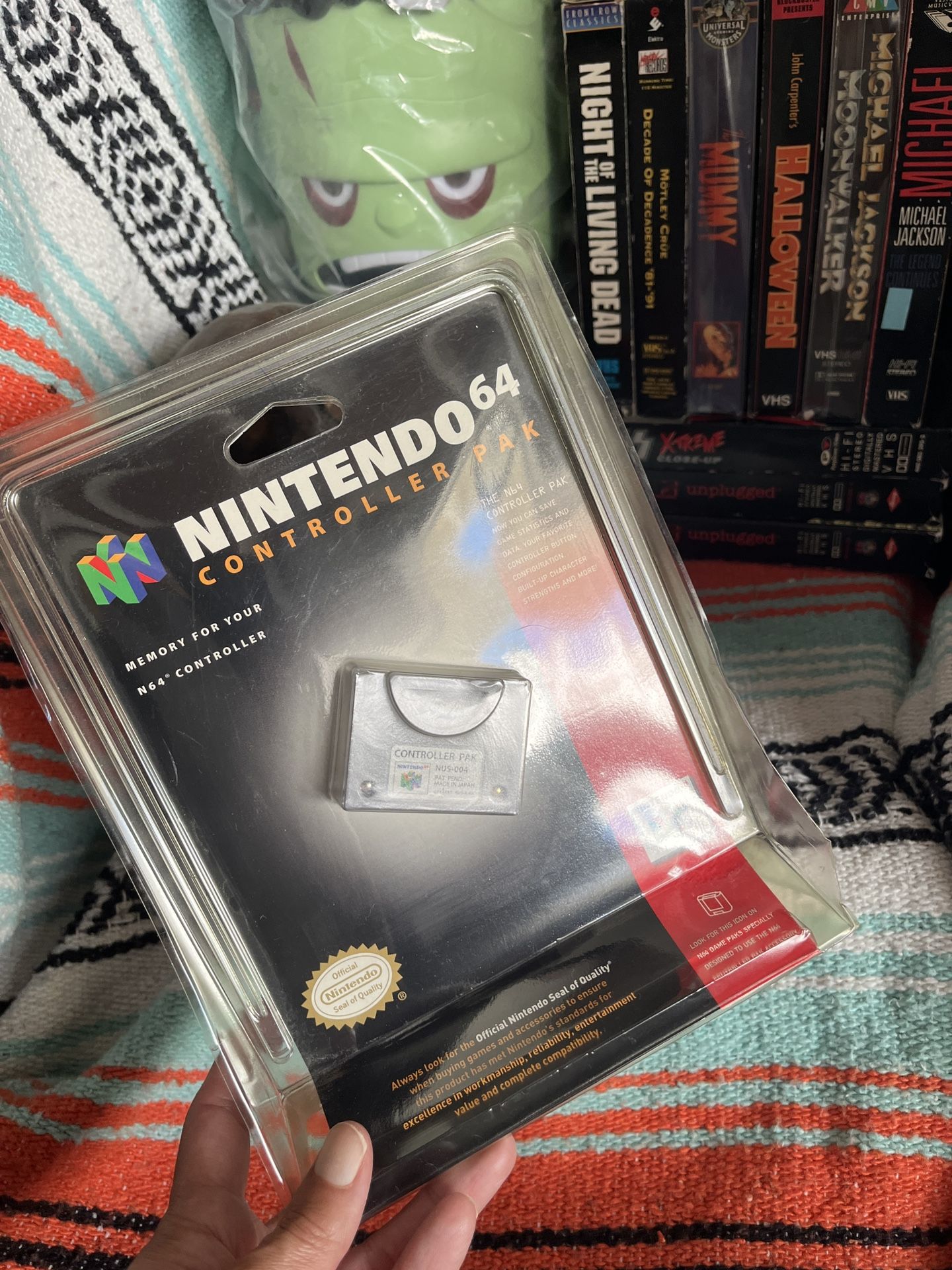 Nintendo 64 N64 OEM Memory Controller Pak Pack BRAND NEW FACTORY SEALED OOP