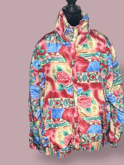 Vintage Active Studio floral bright color jacket
