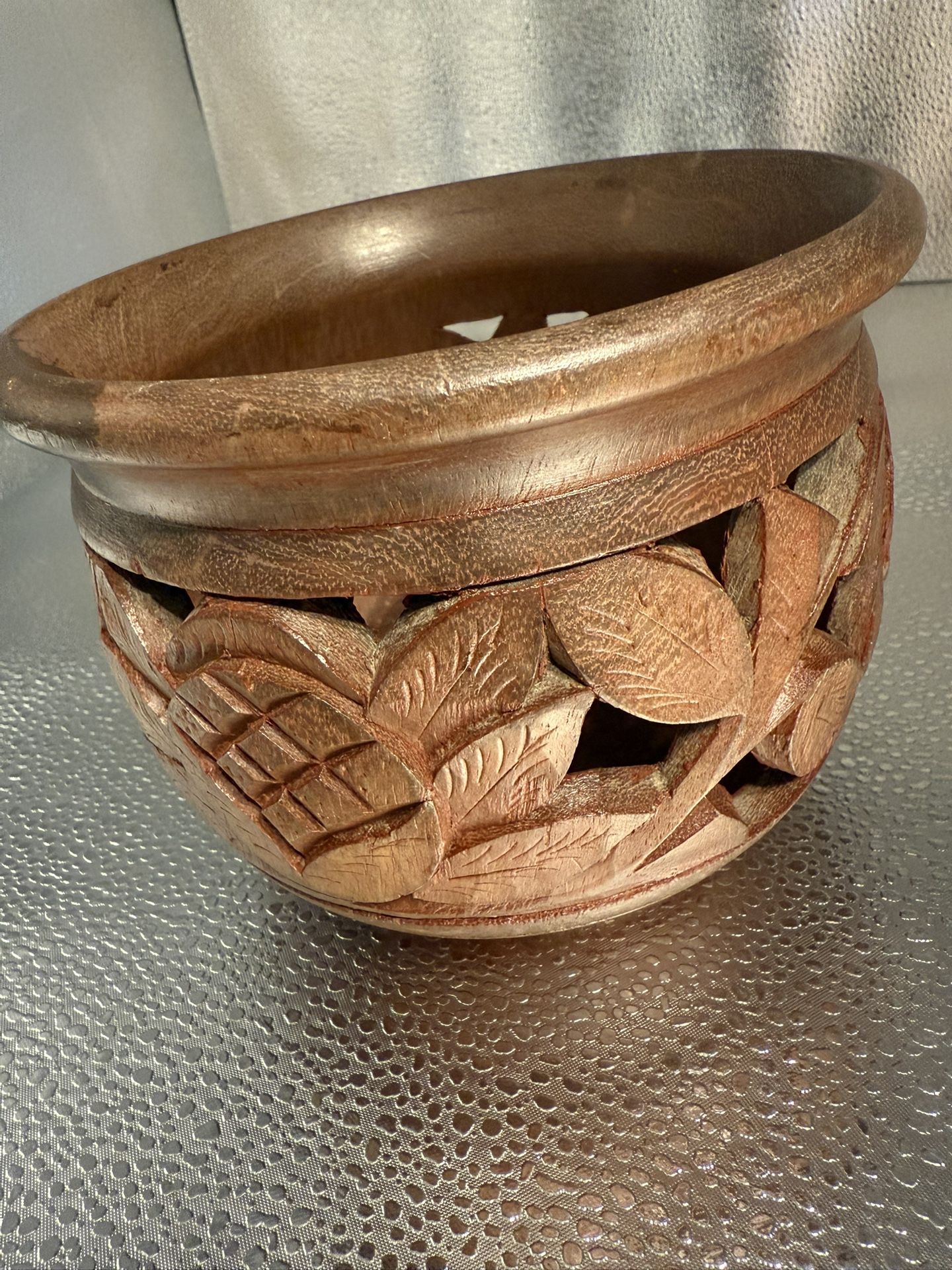 Wooden Bowl Or Plant Holder