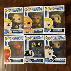 Fantastic Four Funko Pop Set (6 Pops) – Includes Specialty Series Exclusive