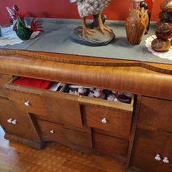 Solid Oak Antique Dresser / Chest