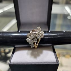 Diamond Cluster Ring 14k 