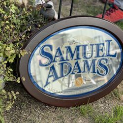 Vintage Samuel Adams Framed Mirror