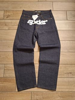 Sp5der dark blue jeans