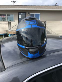Shoei helmet motorcycle with Sena Bluetooth