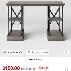 Chair & Desk With Shelves 