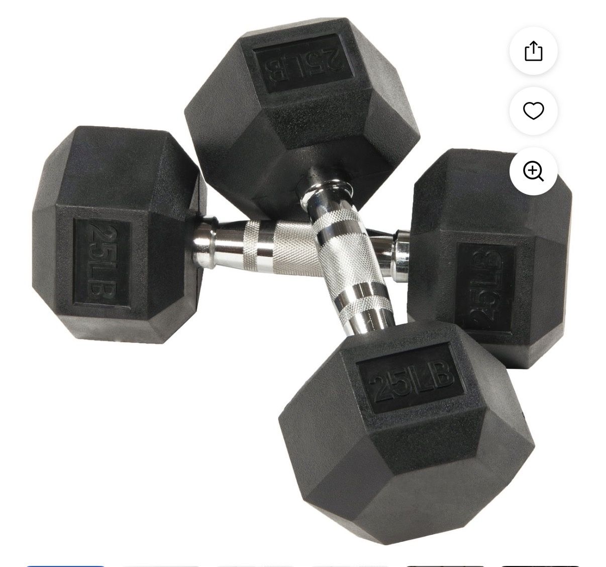 25 Lbs/Pounds Dumbbells Set