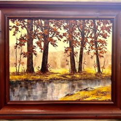 Oil Painting Of Autumn Leaves