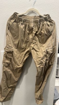 Khaki Cargo Jogger Pants