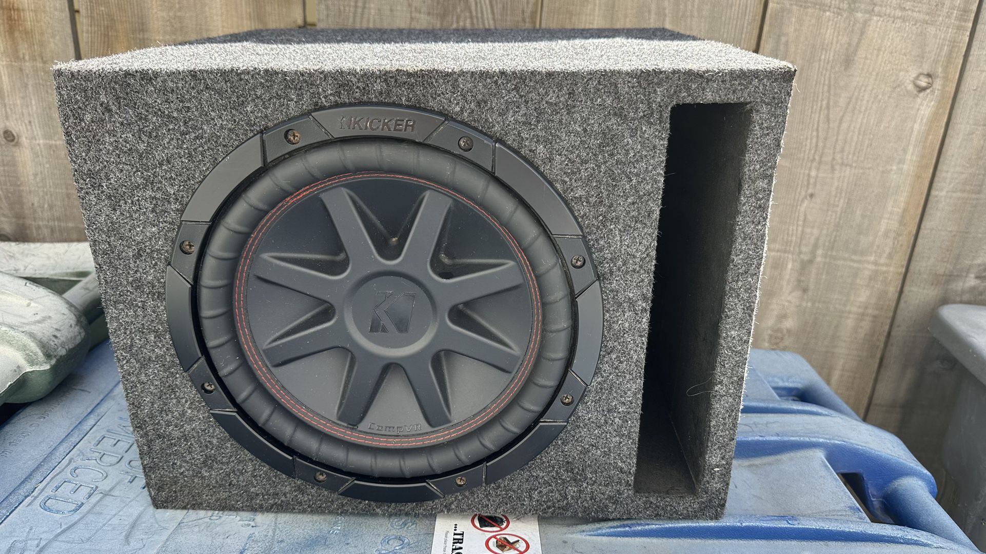 10 Inch Kicker Comp VR Dual Voice Coil 4 Ohm Car Stereo Sub Subwoofer In Ported Box Work Good Like New 