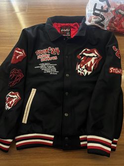 Rolling Stones Hackney Diamonds Limited Edition Varsity Tour Jacket 