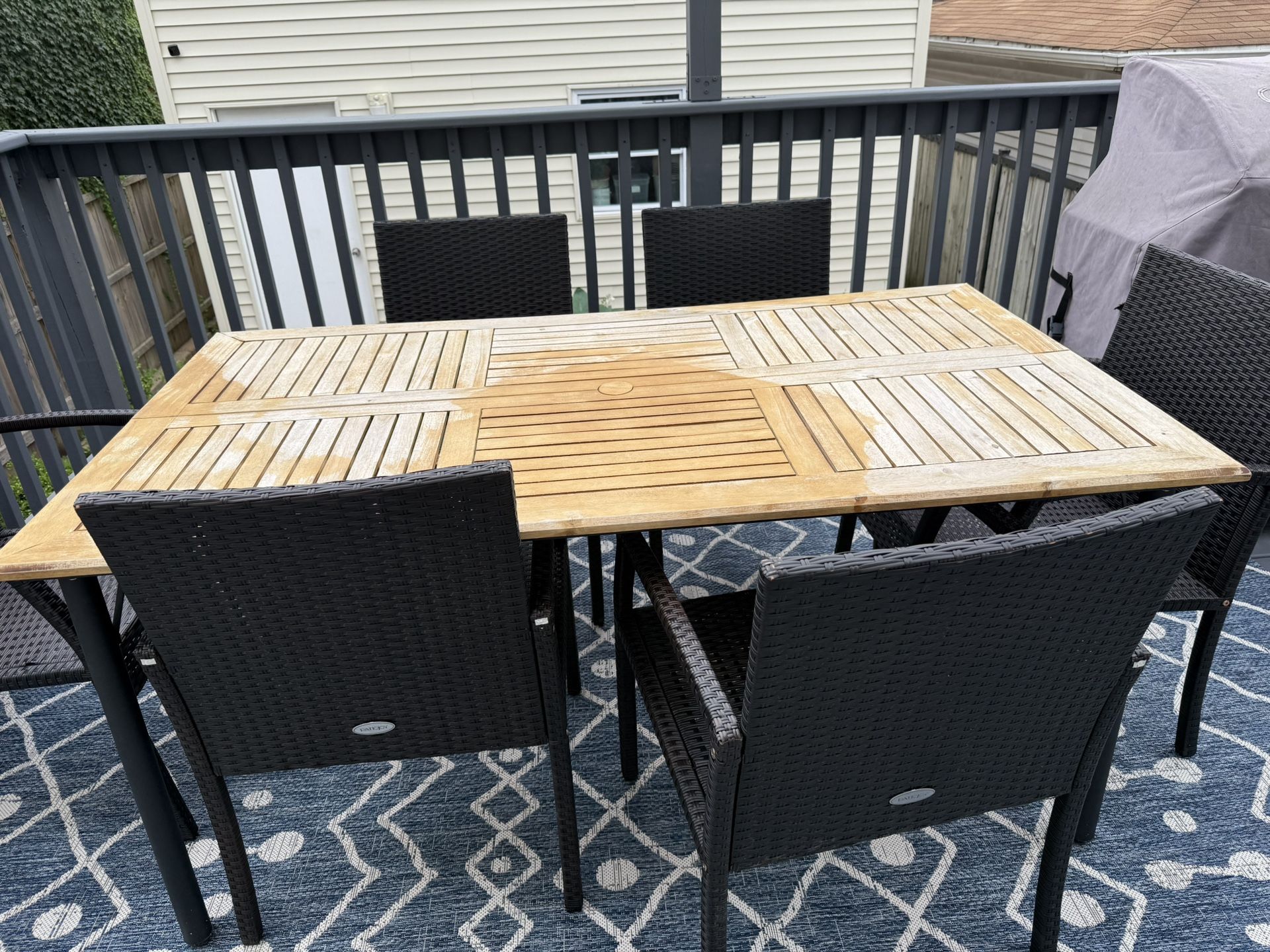 Outdoor Dining Table with chairs