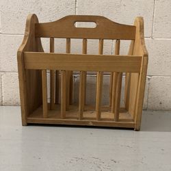 Vintage wood magazine rack