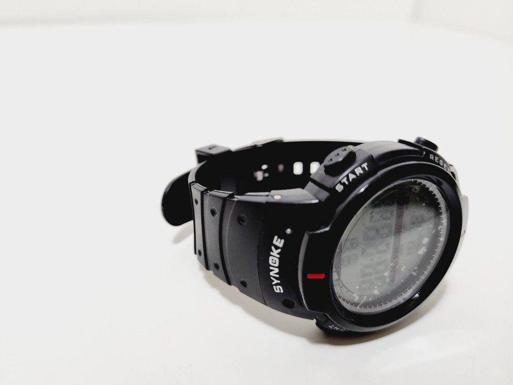 SYNOKE Men Electronic Watch Sports For Men Waterproof Luminous Multi Function Outdoor Mountaineering Large Screen Electronic Watch digital watch