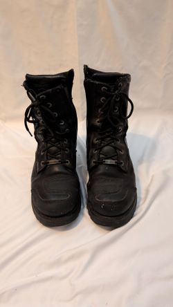 Harley-Davidson Black Leather Lace-Up Boots