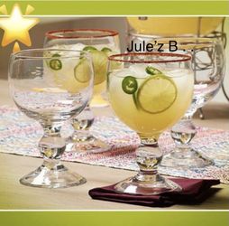 Princess House Set De 4 Copas Campechanas Nuevas En Su Caja 