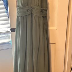 Azazie Chiffon Dress Eucalyptus Size A8